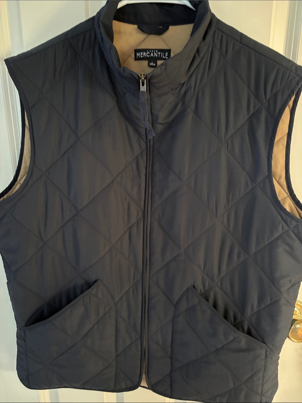 J. Crew Mercantile Quilted Navy Men's Vest-large